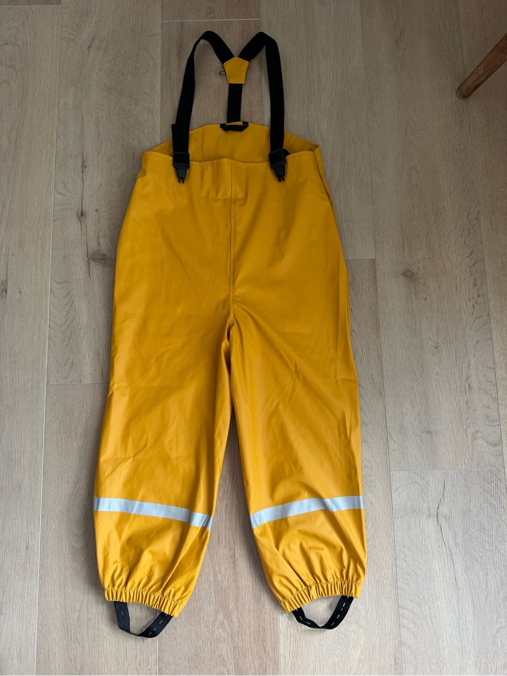 NEW Kids Yellow Waterproof Rain Overalls with Reflective Trim